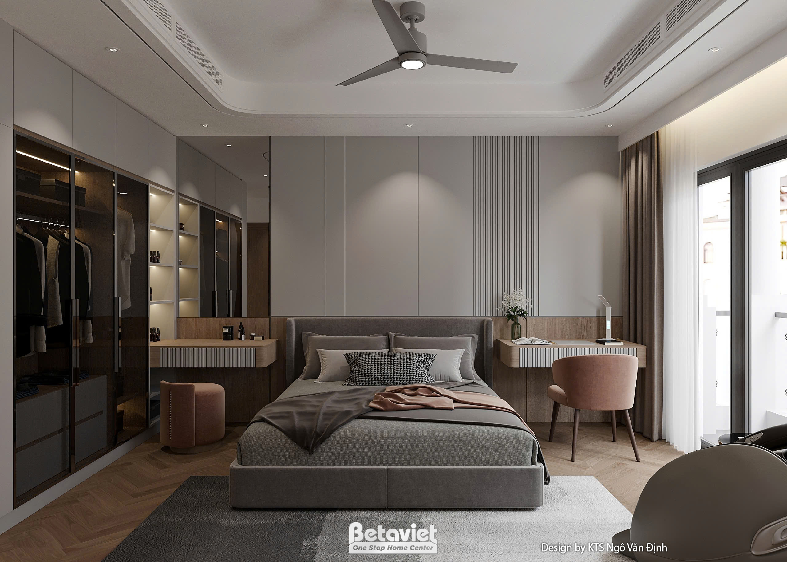 Thiết kế phòng ngủ biệt thự hiện đại luxury KĐT Ciputra NT24576